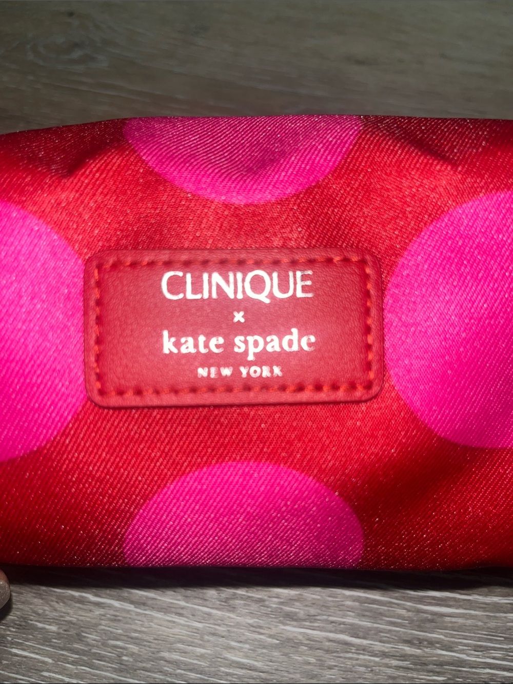 kate spade Red and Pink Polka Dot Cosmetic Case - Picture 3 of 5